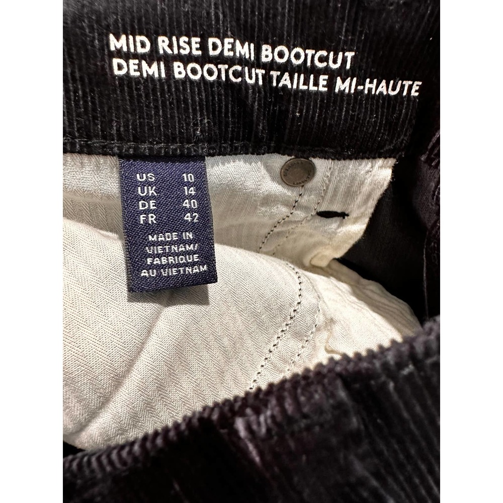 Lands' End Women's Boot Corduroy Pants Sz 10 Black Mid Rise Stretch‎ 5 Pockets - Picture 7 of 10